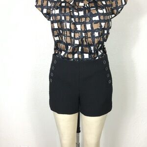 Ann Taylor Shorts Size 4 Womens Black Cotton Blend Vintage Summer High R…